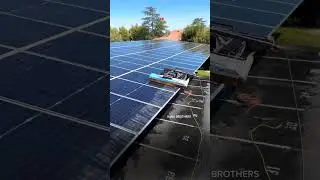 Automatic solar panel cleaning machine ✅ #solarpanelcleaning #solarcleaning