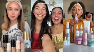 GRWM tik tok compilation || #grwm #tiktok #trending