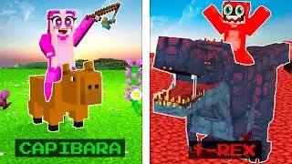 &iexcl;LOGRAMOS MONTAR a TODOS los DINOSAURIOS de la ISLA en Minecraft!