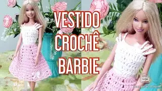 Vestido De Crochê Para Boneca Barbie 