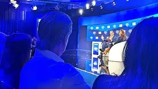 Gavin Newsom Trolls Trump Treasury Secretary After Sliding Into Front Row at Davos