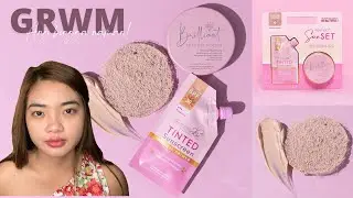 BRILLIANT SKIN ESSENTIALS - PERFECT SUNSET | TINTED SUNSCREEN | BB LOOSE POWDER | REVIEW + GRWM