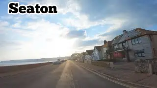 A drive with us production 19/04/23 pretty Seaton East Devon coast at dusk real time WestCountry gem