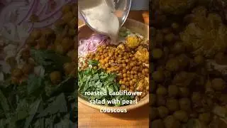 Салат из запеченной цветной капусты с жемчужным кускусом 🥗:  
