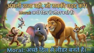 Lion & Elephant Friendship Story | Jungle Story for Kids | Moral Story in Hindi #hindistories #story