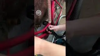 Incredible Bike repair skills from experienced cyclists! #shorts