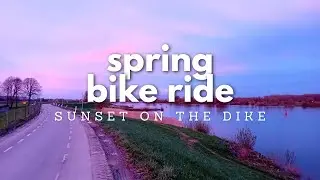 Virtual Bike Ride: Sunset Along the Lek River | Netherlands Adventure