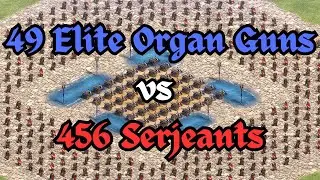 49 Elite Organ Guns vs 456 Serjeants | Age of Empires 2
