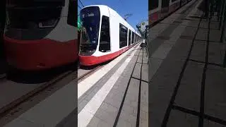 the new tram &ldquo;Tina&rdquo; for Halle 🚊🇩🇪 #n3wc0m3r #tram #spring #hallesaale #germany #shorts #trending