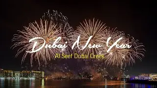 Dubai New Year 2024 Fireworks at Al Seef Dubai Creek - 4K 60fps