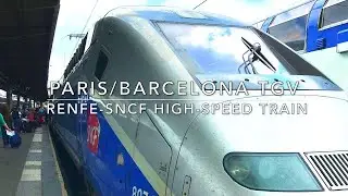 TGV Train from Paris to Barcelona