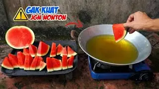 Watermelon was put in hot oil so what happened? तरबुज को डाल दिया गरम तेल मे तो क्या हुआ #experiment