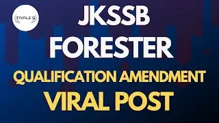FORESTER : Qualification Amendment Viral Post || @TripleSClasses