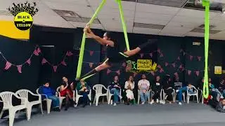 Aerial Lyra & Aerial Silks at Black & Yellow Dance and Circus School :)