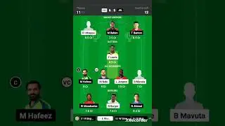 Zimbabwe t10 league HH vs JBL dream 11 grand league team