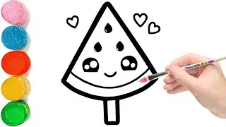 Easy Drawing Watermelon Ice Cream | Drawing for Kids Easy Step by Step