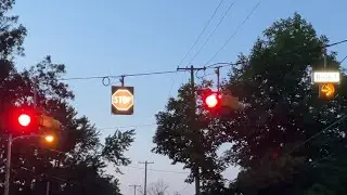 McCain PV beacon clusters + Eagle Durasig beacon with louvers - Grand Ledge, MI [nighttime video]
