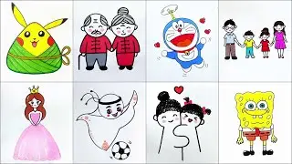 How To Draw Your Favorite Cartoon Characters | Fun With Shapes