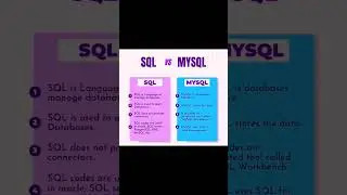 DIFFERENT between #mysql and #SQL #database #shorts #trending #sorts