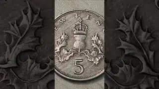British 10 New Pence coin from 1969, featuring Queen Elizabeth II.&nbsp;