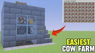 Easy cow farm in Minecraft bedrock 1.21(2026)