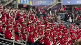 NC State University Marching band plays their fight song.