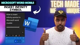 How to insert Infinity symbol in Microsoft word mobile | insert Infinity symbol on word mobile