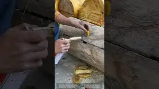 Log Hive Attraction Secret : Melting Beeswax Flames !