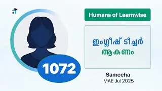 1072 I Sameeha I Humans of Learnwise I MA English I Kerala's No.1 IGNOU Coaching Platform #learnwise