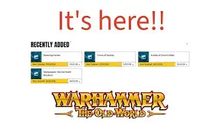 New Errata for Warhammer The Old World - first takes and initial thoughts.