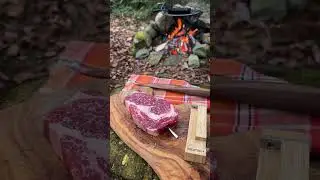 🔥 Sizzling Steak & Fries Over an Open Fire | Whiskey & Black Pepper Sauce in the Great Outdoors