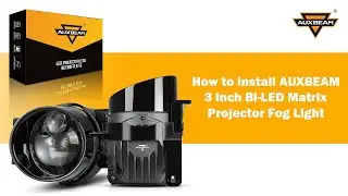Auxbeam&reg;3 Inch Bi-LED Projector Lens Fog Light With High Beam Auxiliary