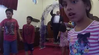 Meleah & Roman Tamayo review Jodi & Thomas Collins' Wedding setup at Ajo Federated Church GOPR0219