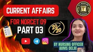 Current affairs for norcet 9 |  | Non nursing for norcet #norcet9 #aiims #currentaffairsfornorcet