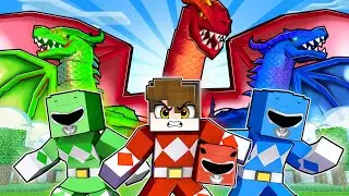 VIREI o POWER RANGERS DRAG&Atilde;O no Minecraft !