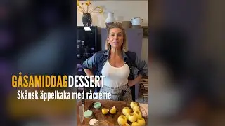 Gåsamiddag - Skånsk äppelkaka med råcreme