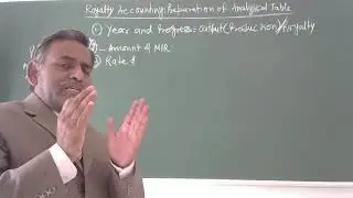 Royalty Accounting : Preparation of Analytical Table