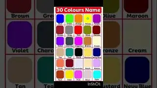 30 colours name in English/ learning English for beginners/easy English word#learning #vocabulary