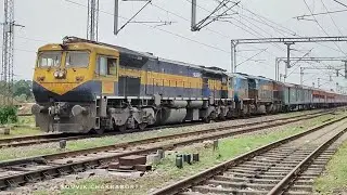 SGUJ WDG4D + Dead BAAZ LIVERY WDP4 With Amritsar ~ New Tinsukia Express Entering NJP