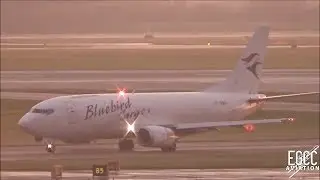Bluebird Cargo 737-300F Take Off at Manchester Airport