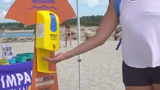 Free sunscreen provided at several popular Maine beaches as part of study