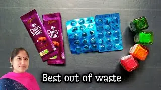 Best out of waste| Chocolate cover and  tablet cover craft| DIY| Home decor| Recycle craft