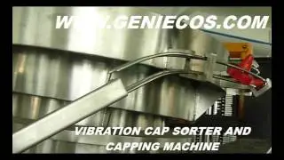 VIBRATION TYPE CAP SORTER AND SPINDLE CAPPING MACHINE