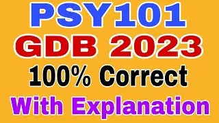 PSY101 gdb solution 2023|| Psy101 gdb 2023 ||Psy101 gdb spring 2023 #psy101gdb