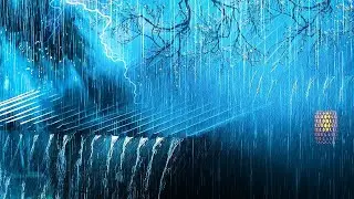 Deep Sleep Rain & Thunder ASMR on Tin Roof | Melt Stress and Calm Your Mind Tonight