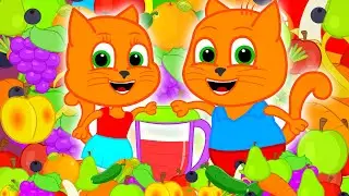 Cats Family in English - Fruit juice Cartoon for Kids