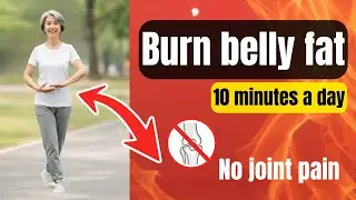 10 Min Tai Chi Walking to Burn Belly Fat After 50 - Safe & Gentle | Free for Seniors