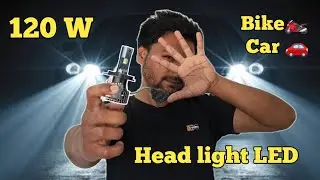 Best LED bulb for bikes and cars || Crystal Eye LED 120w installation #led #ledlights #ledbulb