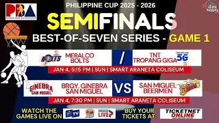 Pba Game Schedule of the Day | Jan 4, 2026 | Philippine Cup 2025-2026 | BEST OF SEVEN - GAME 1