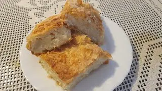 Serbian delicious and easy savoury cheese pastry 